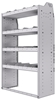 21-3558-4 Profiled back shelf unit 36"Wide x 15.5"Deep x 58"High with 4 shelves