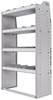 21-3563-4 Profiled back shelf unit 36"Wide x 15.5"Deep x 63"High with 4 shelves