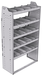 21-3563-5 Profiled back shelf unit 36"Wide x 15.5"Deep x 63"High with 5 shelves