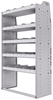 21-3563-5 Profiled back shelf unit 36"Wide x 15.5"Deep x 63"High with 5 shelves