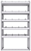 21-3563-5 Profiled back shelf unit 36"Wide x 15.5"Deep x 63"High with 5 shelves