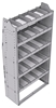 21-3572-5 Profiled back shelf unit 36"Wide x 15.5"Deep x 72"High with 5 shelves