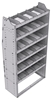 21-3572-6 Profiled back shelf unit 36"Wide x 15.5"Deep x 72"High with 6 shelves