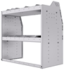 21-3836-2 Profiled back shelf unit 36"Wide x 18.5"Deep x 36"High with 2 shelves