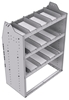 21-3848-3 Profiled back shelf unit 36"Wide x 18.5"Deep x 48"High with 3 shelves