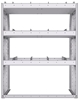 21-3848-3 Profiled back shelf unit 36"Wide x 18.5"Deep x 48"High with 3 shelves
