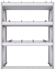 21-3848-3 Profiled back shelf unit 36"Wide x 18.5"Deep x 48"High with 3 shelves