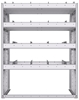 21-3848-4 Profiled back shelf unit 36"Wide x 18.5"Deep x 48"High with 4 shelves
