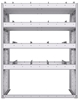 21-3848-4 Profiled back shelf unit 36"Wide x 18.5"Deep x 48"High with 4 shelves