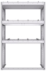 21-3858-3 Profiled back shelf unit 36"Wide x 18.5"Deep x 58"High with 3 shelves