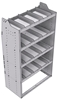 21-3863-4 Profiled back shelf unit 36"Wide x 18.5"Deep x 63"High with 4 shelves