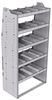 21-3872-5 Profiled back shelf unit 36"Wide x 18.5"Deep x 72"High with 5 shelves