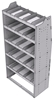 21-3872-5 Profiled back shelf unit 36"Wide x 18.5"Deep x 72"High with 5 shelves