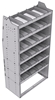 21-3872-6 Profiled back shelf unit 36"Wide x 18.5"Deep x 72"High with 6 shelves