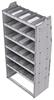 21-3872-6 Profiled back shelf unit 36"Wide x 18.5"Deep x 72"High with 6 shelves