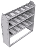 21-4348-3 Profiled back shelf unit 48"Wide x 13.5"Deep x 48"High with 3 shelves