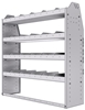 21-4348-4 Profiled back shelf unit 48"Wide x 13.5"Deep x 48"High with 4 shelves