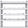 21-4348-4 Profiled back shelf unit 48"Wide x 13.5"Deep x 48"High with 4 shelves