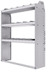 21-4358-3 Profiled back shelf unit 48"Wide x 13.5"Deep x 58"High with 3 shelves