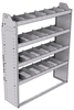 21-4358-4 Profiled back shelf unit 48"Wide x 13.5"Deep x 58"High with 4 shelves