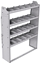 21-4363-4 Profiled back shelf unit 48"Wide x 13.5"Deep x 63"High with 4 shelves