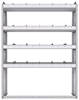 21-4363-4 Profiled back shelf unit 48"Wide x 13.5"Deep x 63"High with 4 shelves