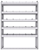 21-4363-5 Profiled back shelf unit 48"Wide x 13.5"Deep x 63"High with 5 shelves