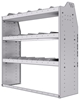 21-4548-3 Profiled back shelf unit 48"Wide x 15.5"Deep x 48"High with 3 shelves