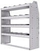 21-4548-4 Profiled back shelf unit 48"Wide x 15.5"Deep x 48"High with 4 shelves