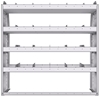 21-4548-4 Profiled back shelf unit 48"Wide x 15.5"Deep x 48"High with 4 shelves