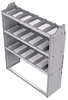21-4558-3 Profiled back shelf unit 48"Wide x 15.5"Deep x 58"High with 3 shelves