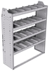 21-4558-4 Profiled back shelf unit 48"Wide x 15.5"Deep x 58"High with 4 shelves