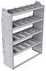 21-4563-4 Profiled back shelf unit 48"Wide x 15.5"Deep x 63"High with 4 shelves