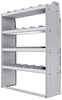 21-4563-4 Profiled back shelf unit 48"Wide x 15.5"Deep x 63"High with 4 shelves