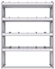 21-4563-4 Profiled back shelf unit 48"Wide x 15.5"Deep x 63"High with 4 shelves