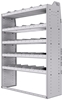 21-4563-5 Profiled back shelf unit 48"Wide x 15.5"Deep x 63"High with 5 shelves