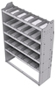 21-4563-5 Profiled back shelf unit 48"Wide x 15.5"Deep x 63"High with 5 shelves