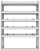 21-4563-5 Profiled back shelf unit 48"Wide x 15.5"Deep x 63"High with 5 shelves