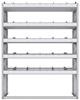 21-4563-5 Profiled back shelf unit 48"Wide x 15.5"Deep x 63"High with 5 shelves