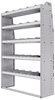 21-4572-5 Profiled back shelf unit 48"Wide x 15.5"Deep x 72"High with 5 shelves