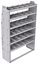 21-4572-6 Profiled back shelf unit 48"Wide x 15.5"Deep x 72"High with 6 shelves