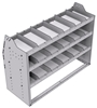 21-4836-3 Profiled back shelf unit 48"Wide x 18.5"Deep x 36"High with 3 shelves
