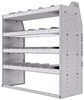 21-4848-4 Profiled back shelf unit 48"Wide x 18.5"Deep x 48"High with 4 shelves