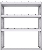 21-4858-3 Profiled back shelf unit 48"Wide x 18.5"Deep x 58"High with 3 shelves