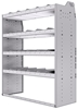 21-4858-4 Profiled back shelf unit 48"Wide x 18.5"Deep x 58"High with 4 shelves