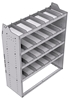 21-4858-4 Profiled back shelf unit 48"Wide x 18.5"Deep x 58"High with 4 shelves