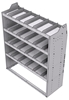 21-4858-4 Profiled back shelf unit 48"Wide x 18.5"Deep x 58"High with 4 shelves