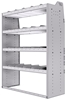 21-4863-4 Profiled back shelf unit 48"Wide x 18.5"Deep x 63"High with 4 shelves