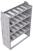 21-4863-4 Profiled back shelf unit 48"Wide x 18.5"Deep x 63"High with 4 shelves