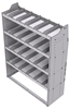 21-4863-4 Profiled back shelf unit 48"Wide x 18.5"Deep x 63"High with 4 shelves
